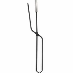 Ensemble d'accessoires de cheminée noir inox avec support*IDMarket Best