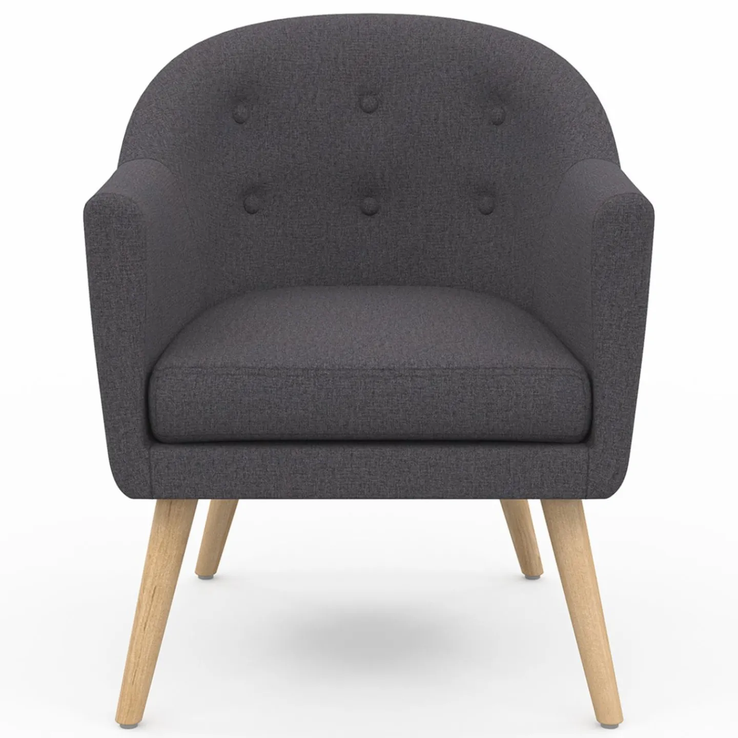 Fauteuil scandinave cabriolet gris anthracite*IDMarket