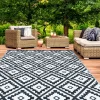Grand tapis noir pour terrasse et extérieur*IDMarket New