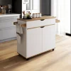 Grande desserte cuisine blanche et bois avec placard et tiroir*IDMarket Clearance