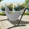 Hamac gris clair avec support métal*IDMarket Clearance