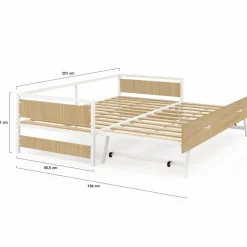 Lit banquette convertible style industriel*IDMarket