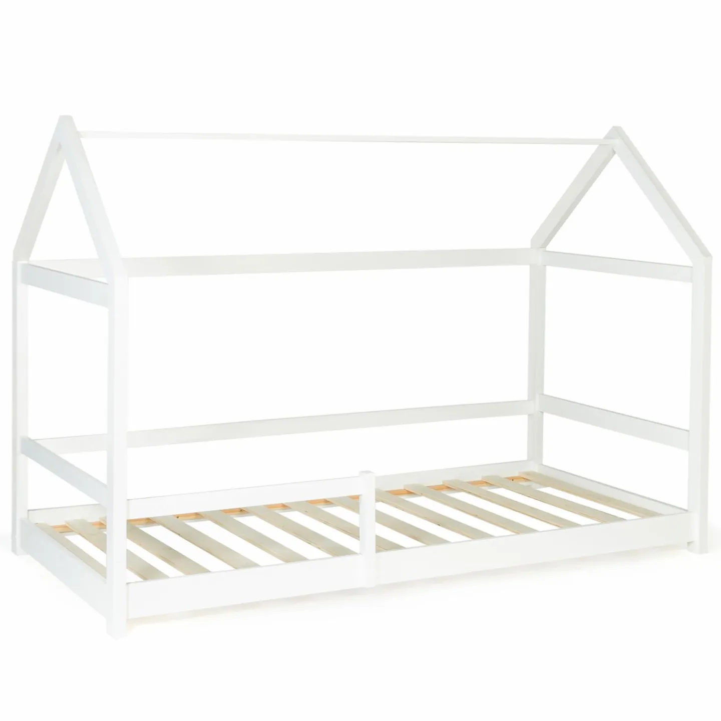 Lit cabane enfant blanc 90 x 190 cm style scandinave*IDMarket