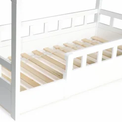 Lit cabane enfant blanc 80 x 160 cm*IDMarket Best