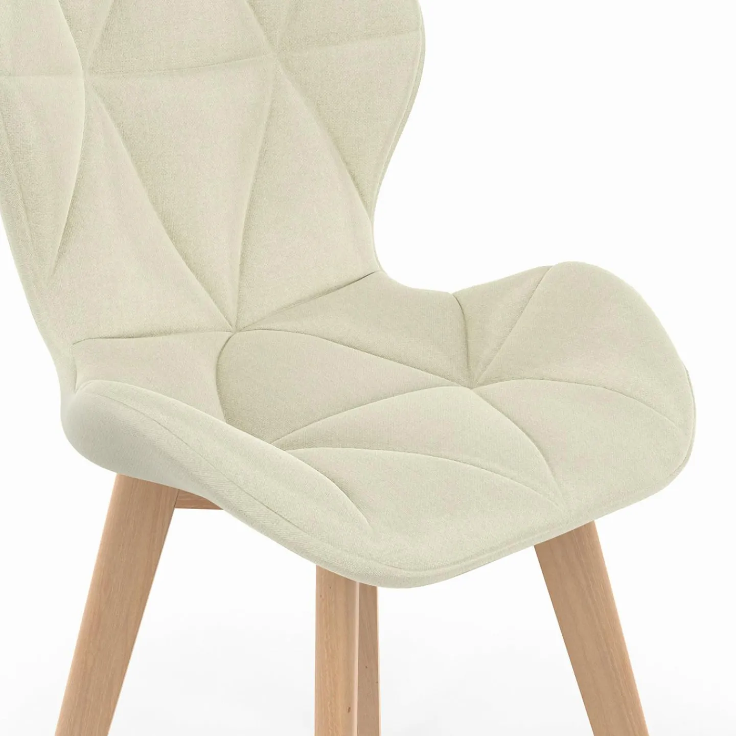 Lot de 6 chaises modernes en tissu beige pour salle à manger assises matelassées*IDMarket Best