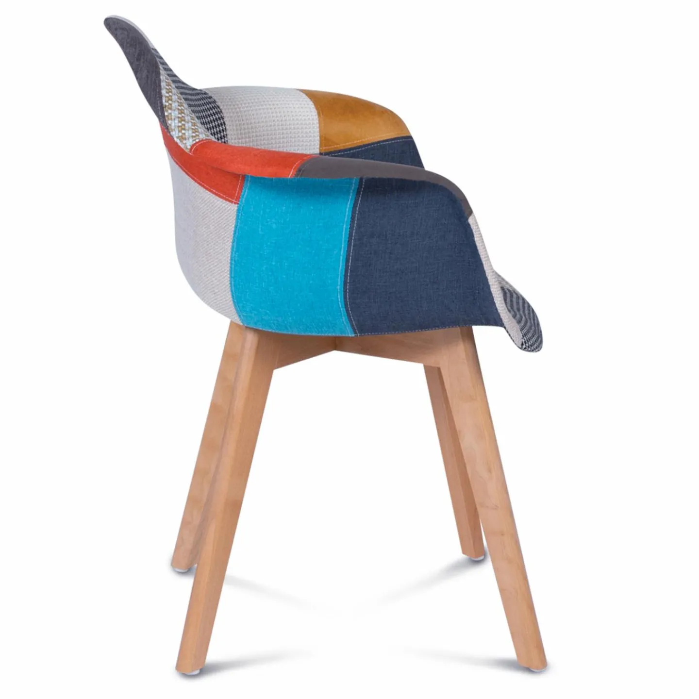 Lot de 2 fauteuils scandinaves multicolores*IDMarket Discount