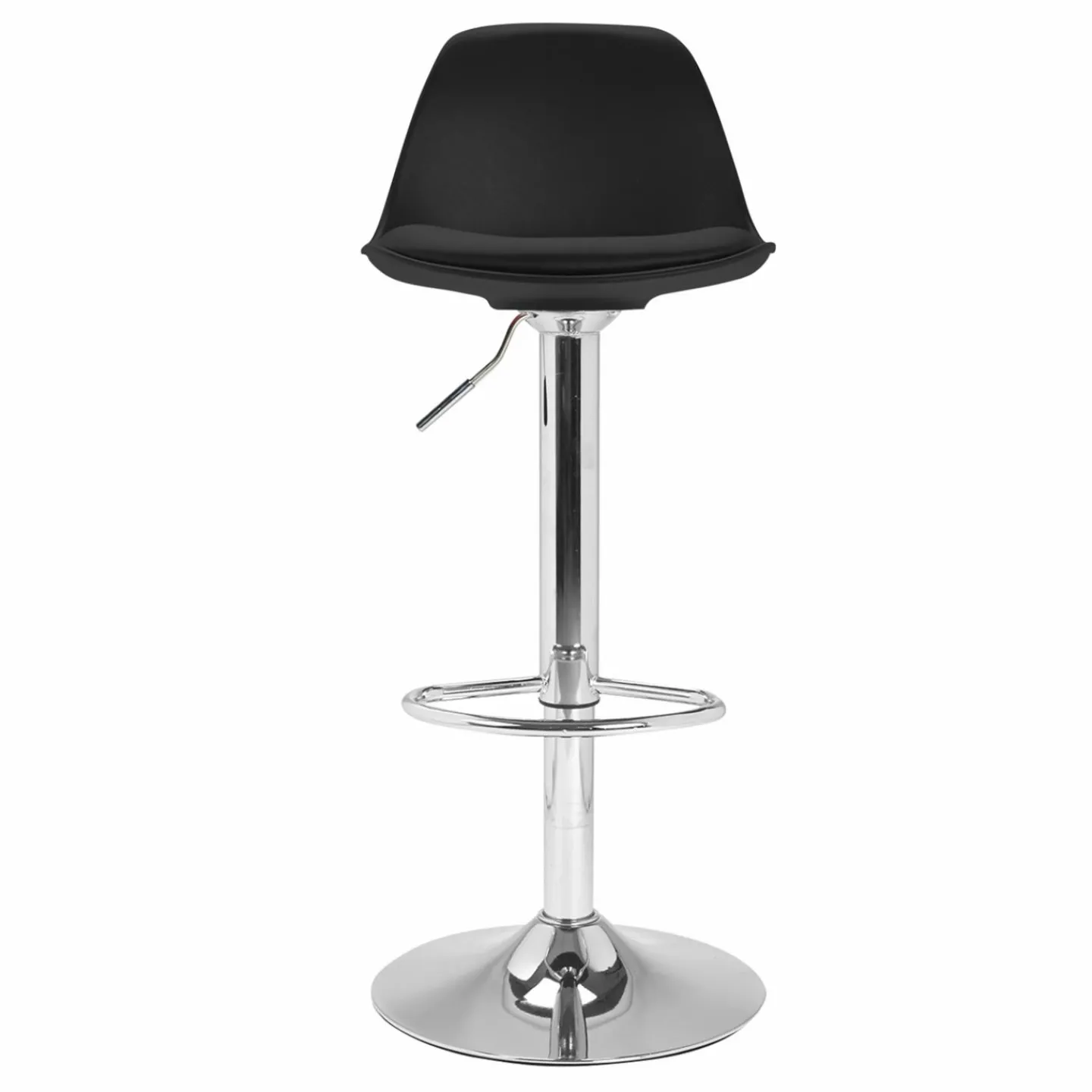 Lot de 4 tabourets de bar noir réglables pied métal*IDMarket Sale