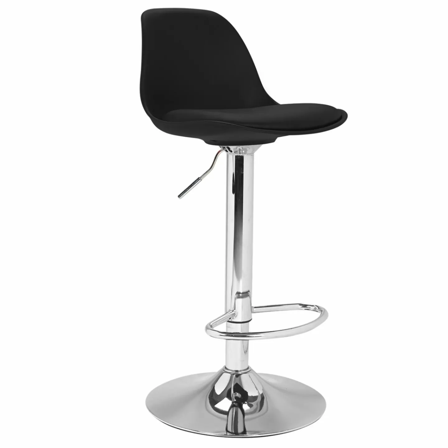 Lot de 4 tabourets de bar noir réglables pied métal*IDMarket Sale