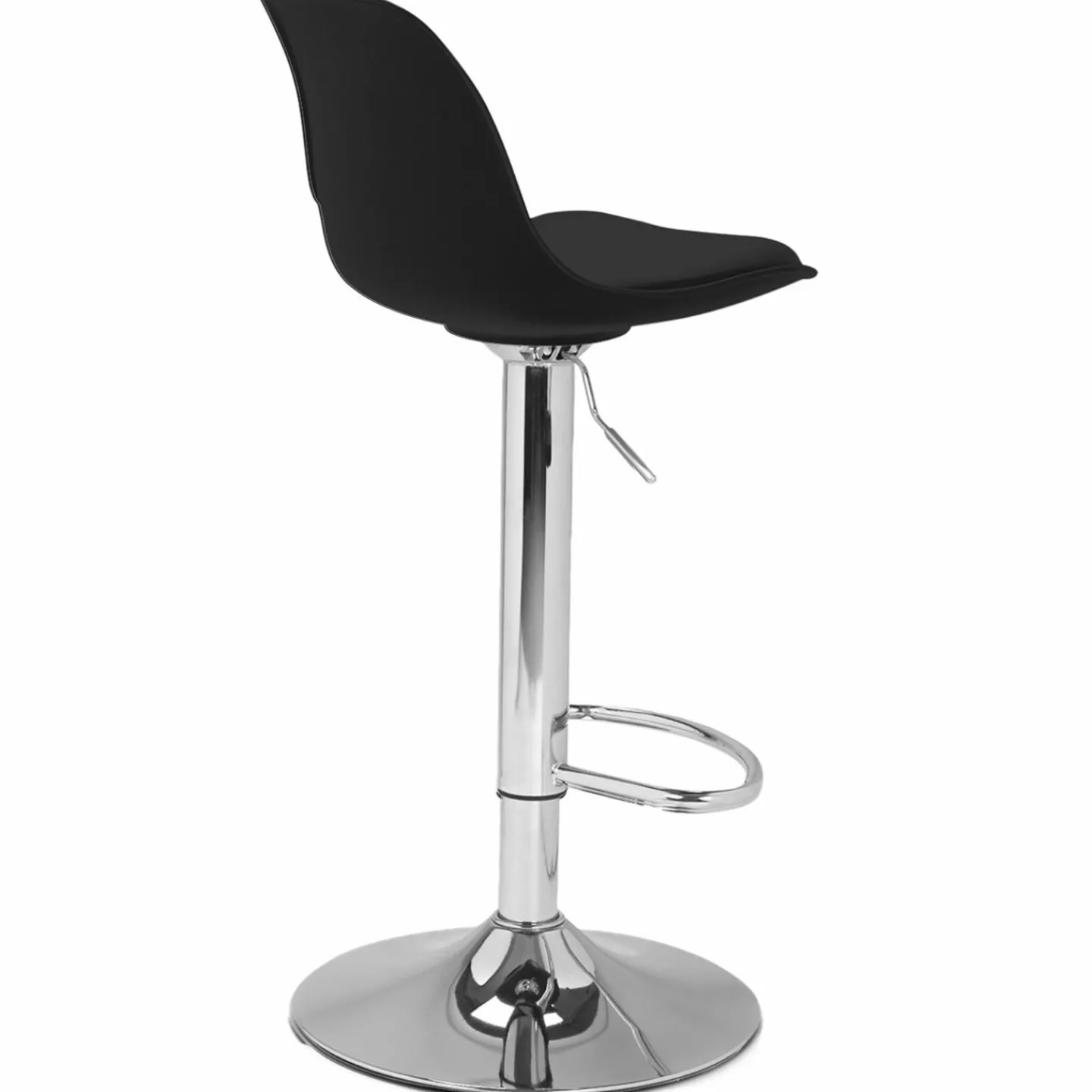 Lot de 4 tabourets de bar noir réglables pied métal*IDMarket Sale