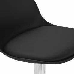 Lot de 4 tabourets de bar noir réglables pied métal*IDMarket Sale