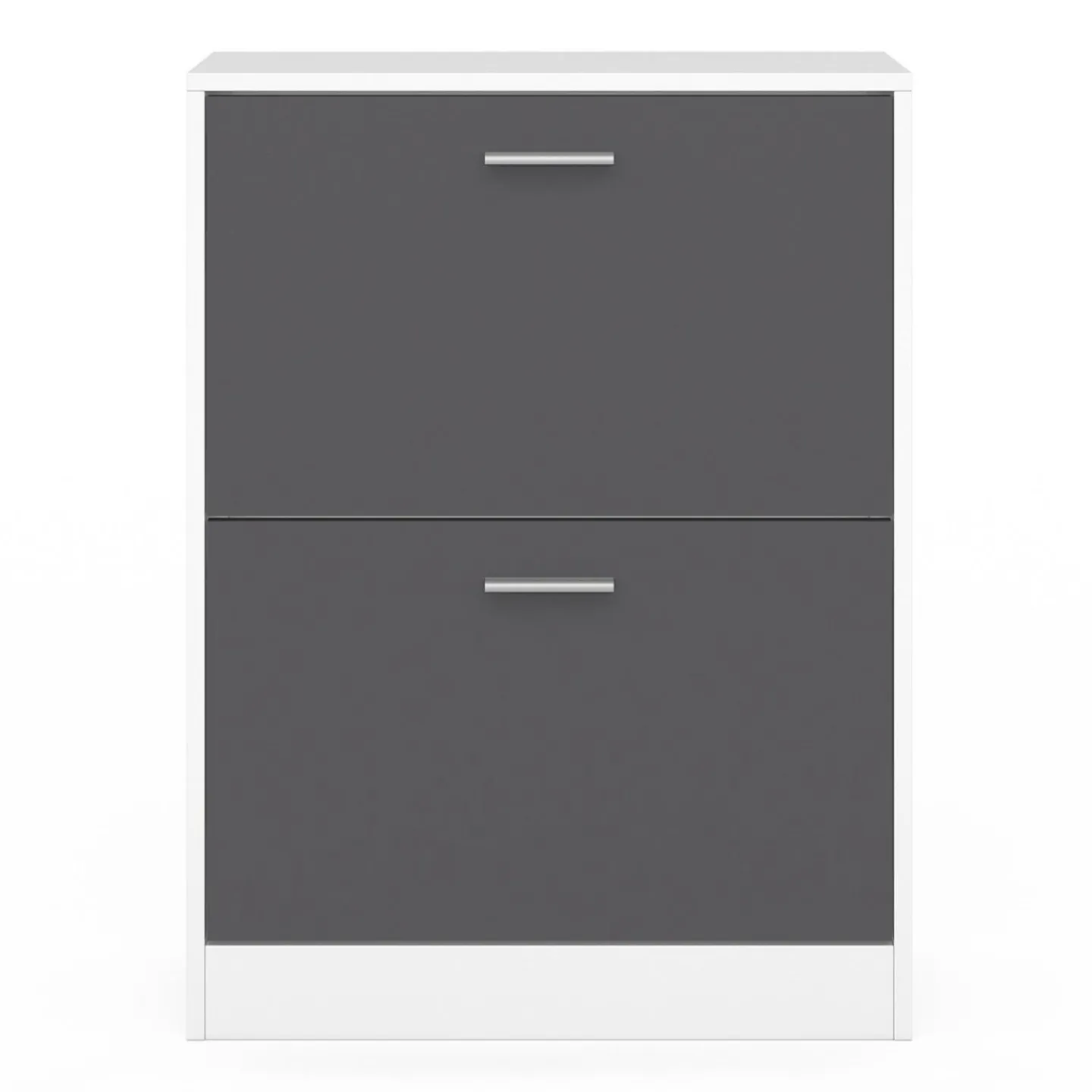 Meuble à chaussures blanc et gris 2 portes*IDMarket Best