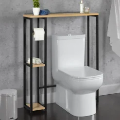 Meuble dessus WC industriel bois et métal*IDMarket Sale