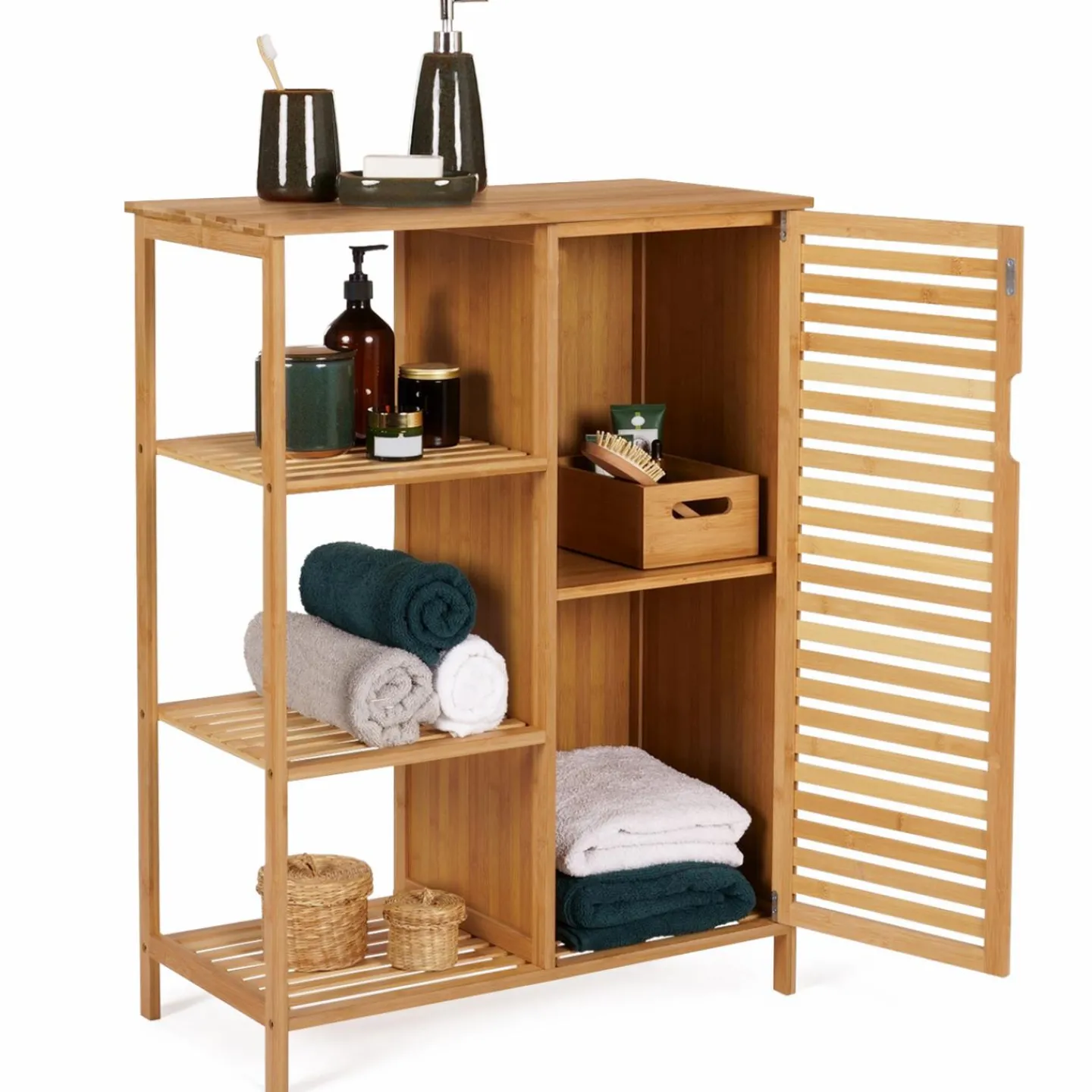Meuble salle de bain en bambou*IDMarket Online