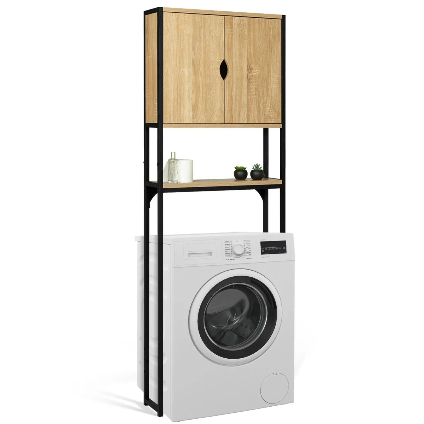 Meuble toilette industriel bois et métal*IDMarket Outlet