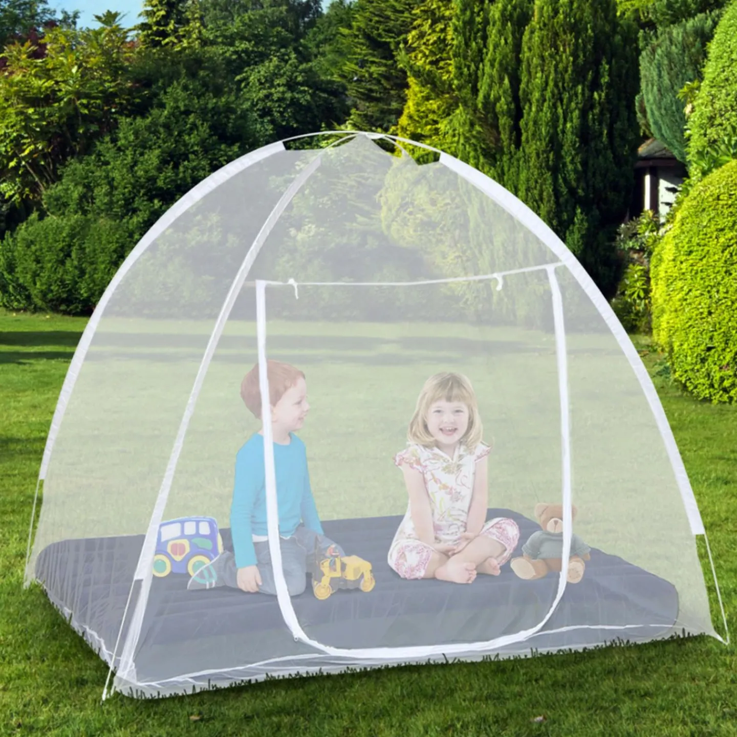 Moustiquaire lit dôme pop-up 195x150 cm*IDMarket Discount