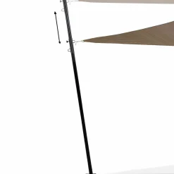 Mâts réglables de fixation pour voile d’ombrage x2*IDMarket Outlet