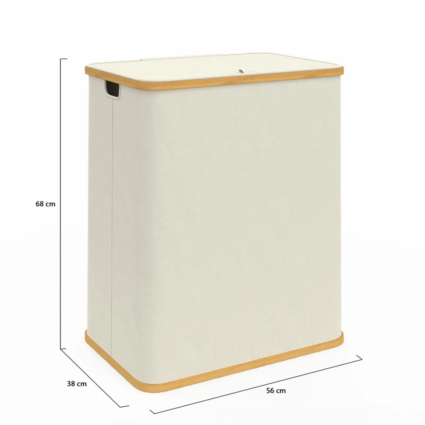 Panier à linge 140L avec 2 bacs amovibles*IDMarket Discount