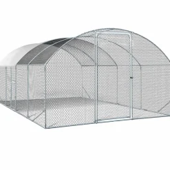 Parc à poules grillagé 15 m²*IDMarket Hot