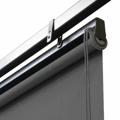 Pergola toit rétractable gris et stores enrouleurs*IDMarket New