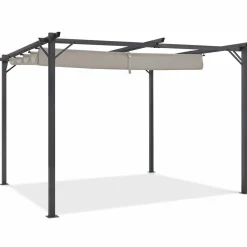 Pergola toit rétractable taupe 3x4 M*IDMarket Best
