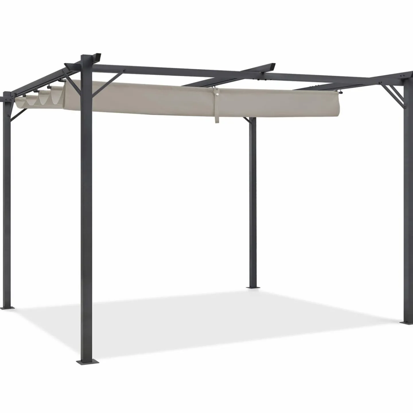 Pergola toit rétractable taupe 3x4 M*IDMarket Best