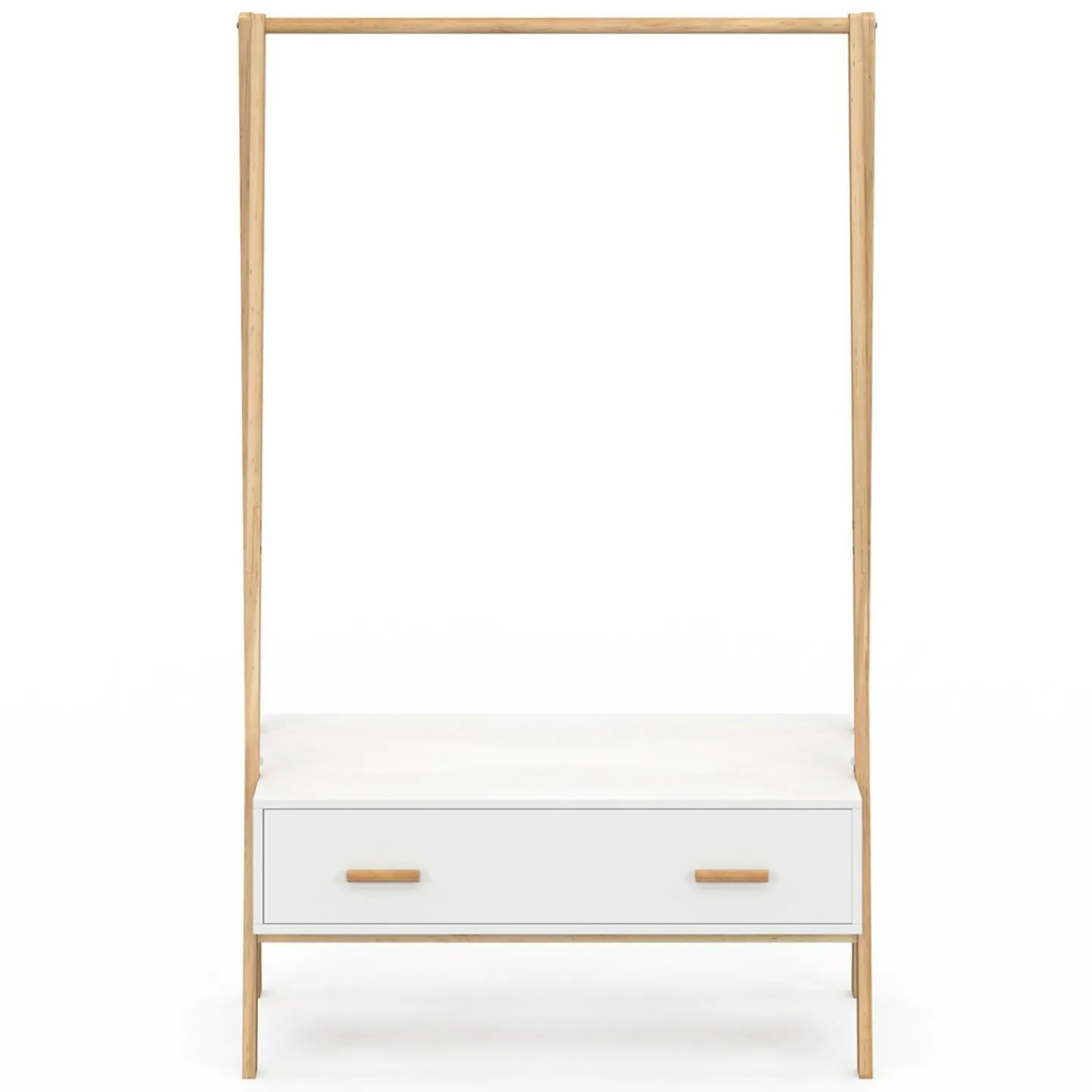 Portant enfant tipi avec 1 porte blanc et bois 130 cm*IDMarket Online