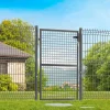 Portillon gris anthracite jardin en acier 105 x 125 cm*IDMarket Sale