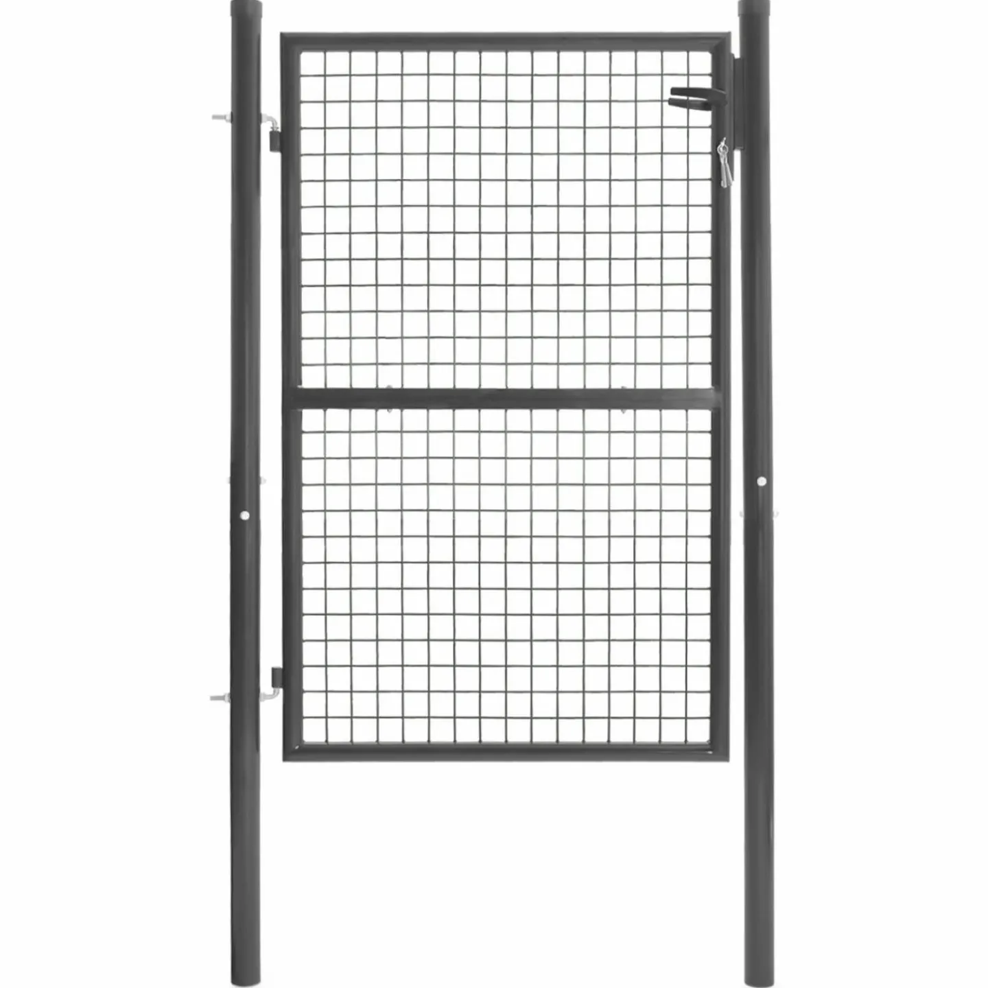 Portillon gris anthracite jardin en acier 105 x 125 cm*IDMarket Sale