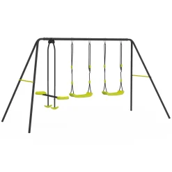 Portique balançoire 3 agrès pour jardin extérieur*IDMarket Best