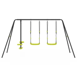 Portique balançoire 3 agrès pour jardin extérieur*IDMarket Best