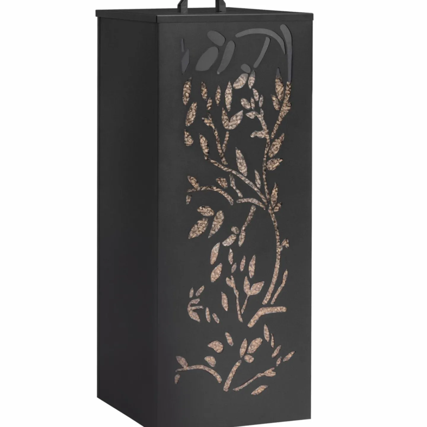 Réservoir à granulés / pellets 4 roues avec tamis 55kg noir*IDMarket Clearance