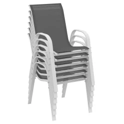 Salon de jardin avec table en verre trempé et 12 chaises*IDMarket Hot