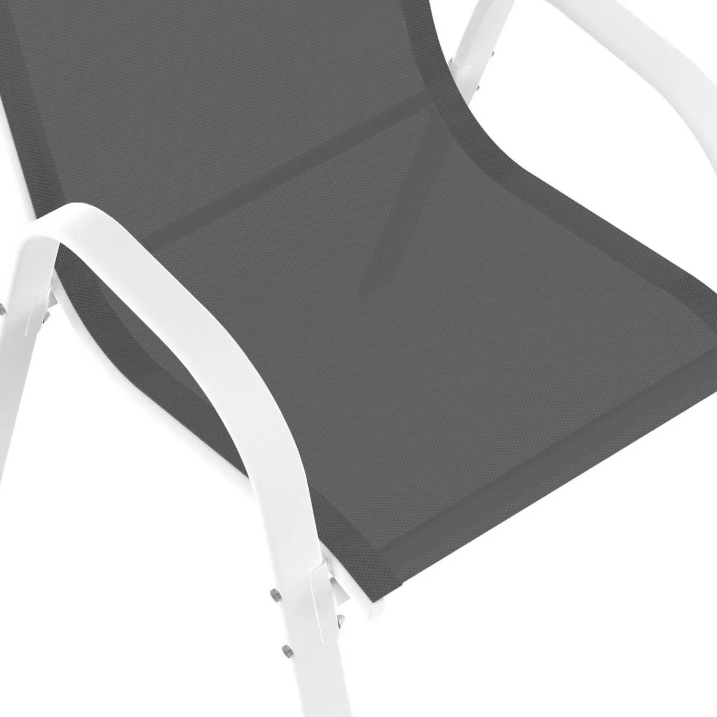 Salon de jardin blanc et gris avec 8 chaises empilables*IDMarket Hot