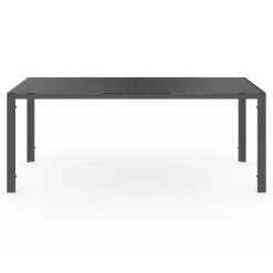 Salon de jardin mix color bleu, gris et noir table 190 cm et 8 chaises empilables*IDMarket