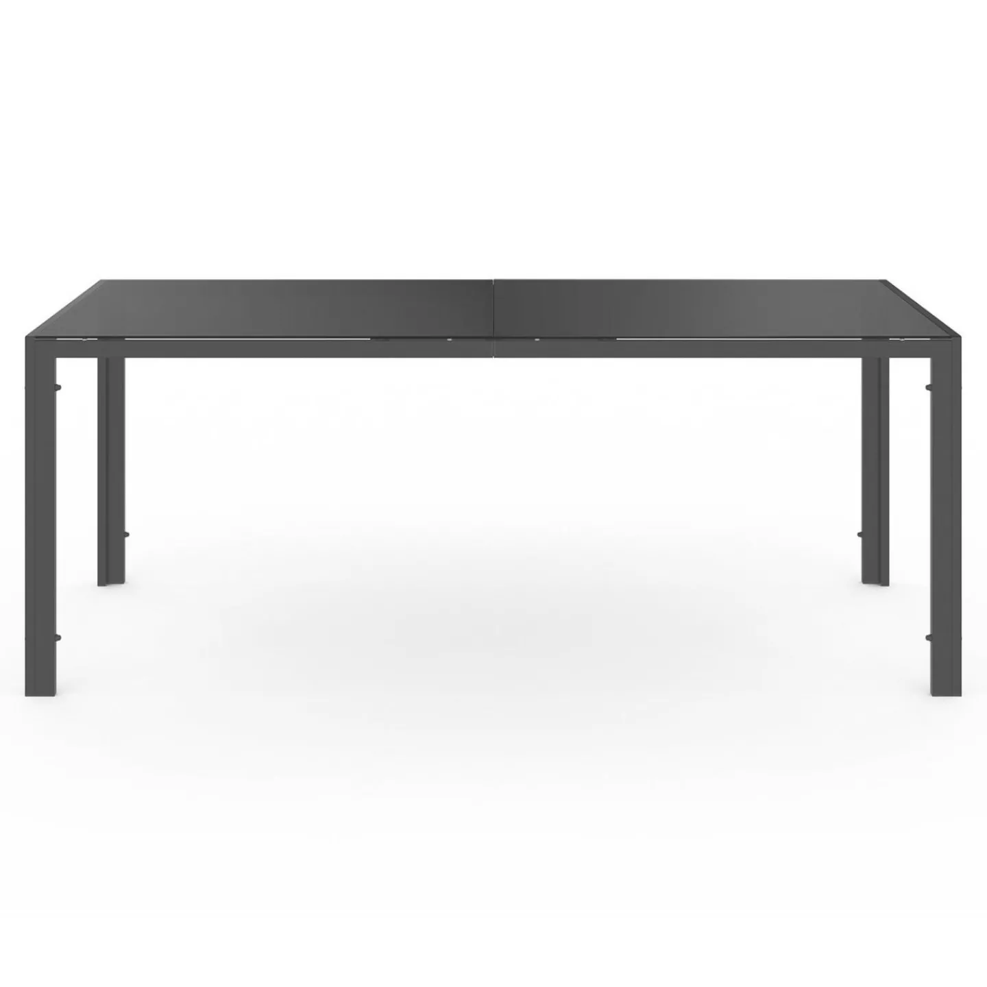 Salon de jardin mix color bleu, gris et noir table 190 cm et 8 chaises empilables*IDMarket