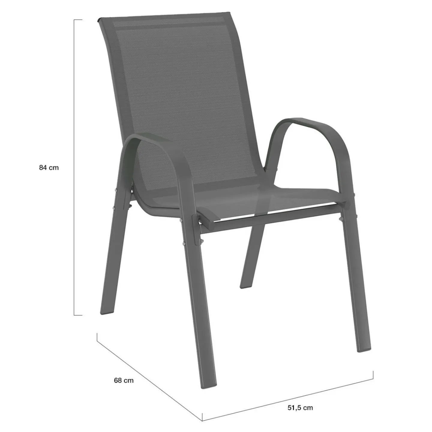 Salon de jardin mix color bleu, gris et noir table 190 cm et 8 chaises empilables*IDMarket