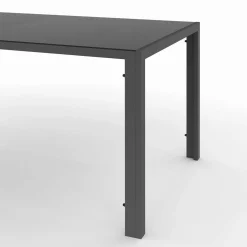 Salon de jardin mix color bleu, gris et noir table 190 cm et 8 chaises empilables*IDMarket