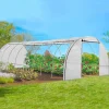 Serre de jardin blanche 24m² 8x3 M*IDMarket Hot