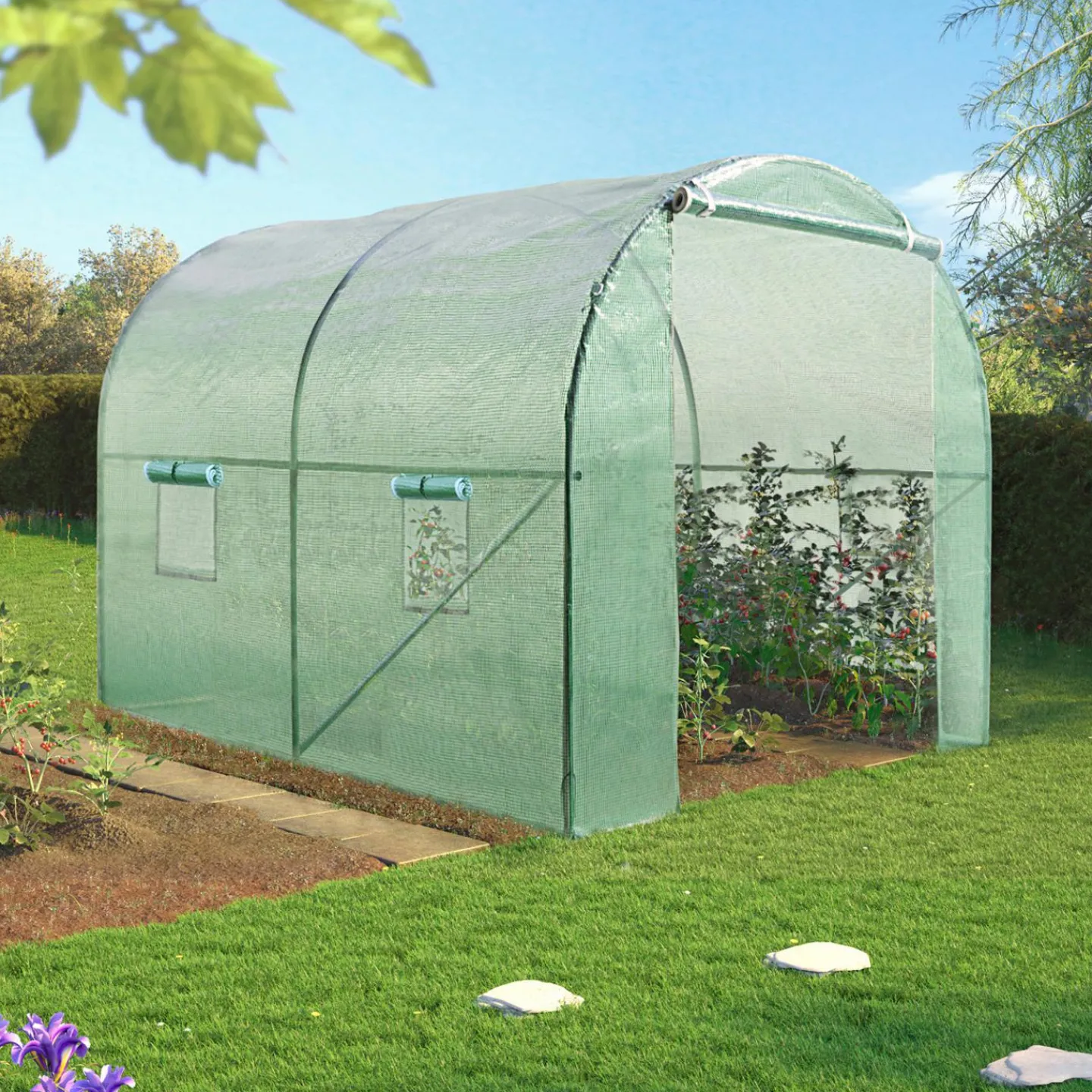 Serre de jardin verte 6 m² 3 x 2 m*IDMarket Sale