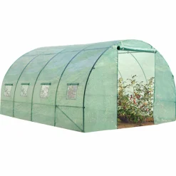 Serre de jardin verte 12m² 3x4m*IDMarket Clearance