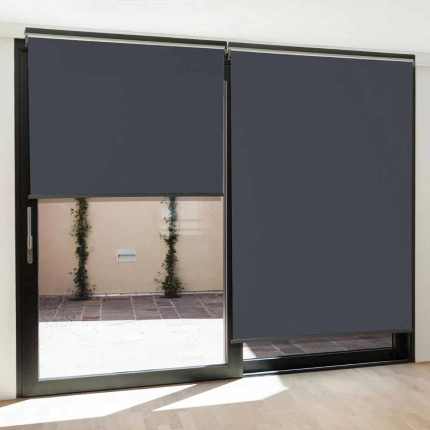 Store enrouleur vertical gris pour pergola*IDMarket Best