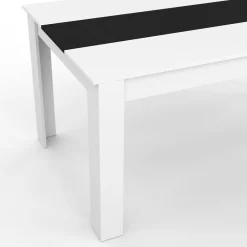 Table à manger 8 personnes blanche et noire*IDMarket Online