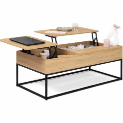 Table basse avec 2 plateaux relevables style industriel*IDMarket Sale