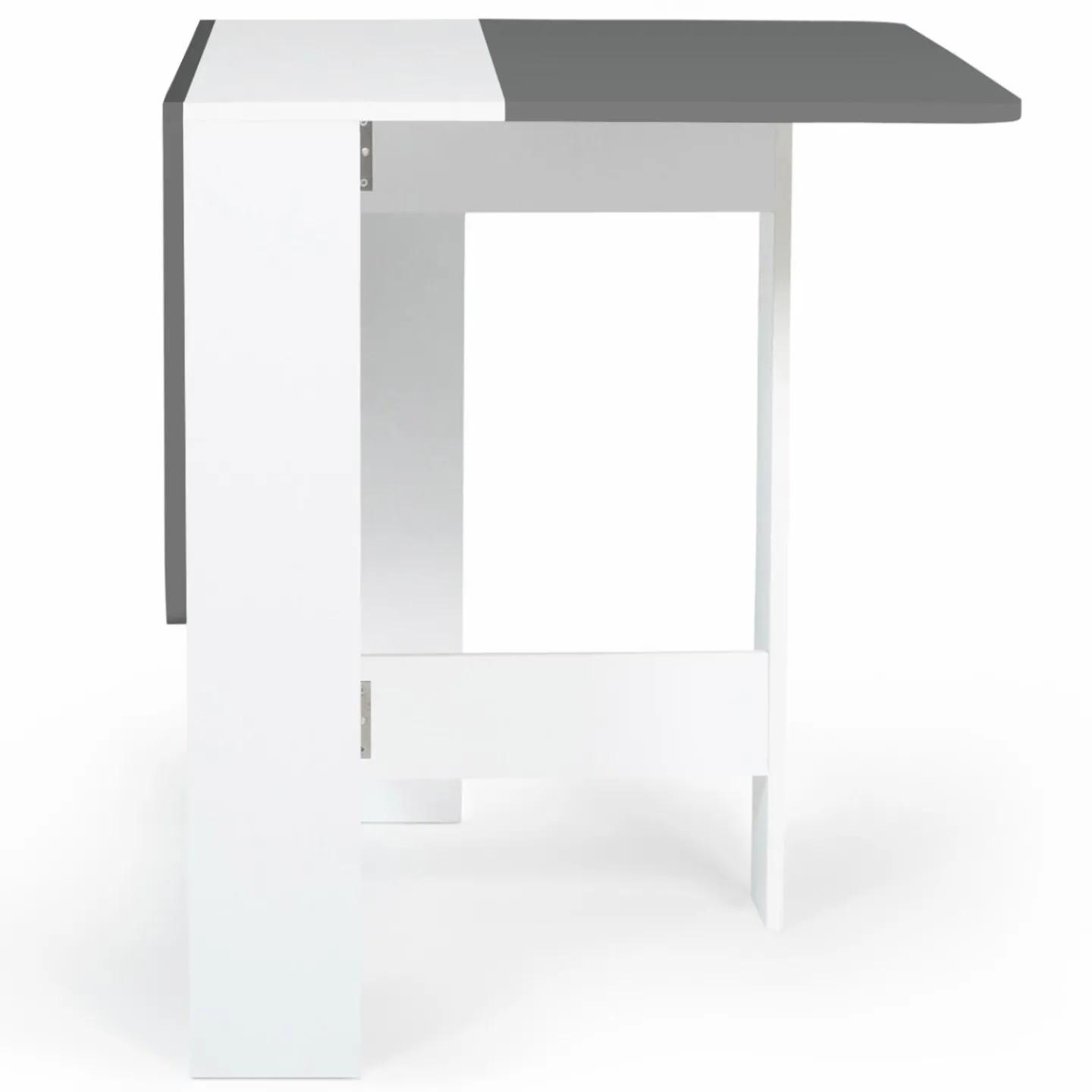 Table console blanche et grise en bois*IDMarket