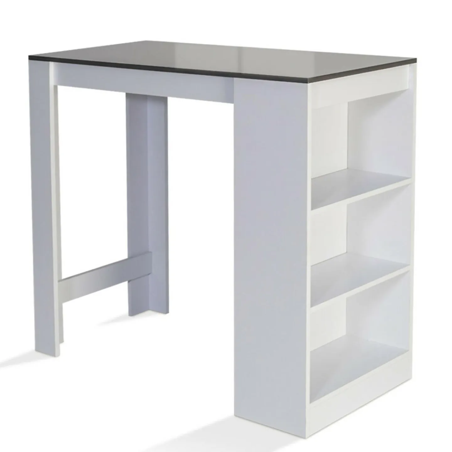 Table de bar haute 2 à 4 personnes avec rangement*IDMarket