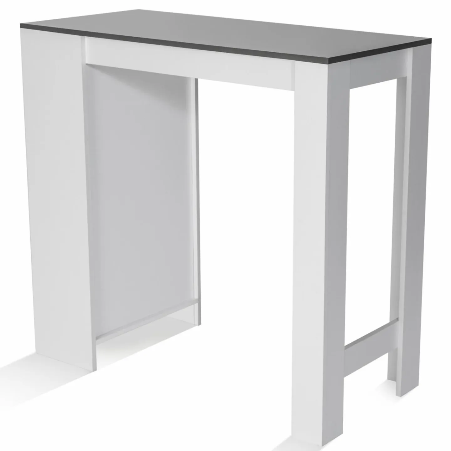 Table de bar haute 2 à 4 personnes avec rangement*IDMarket