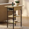 Table de chevet / d'appoint design industriel avec multiprise*IDMarket