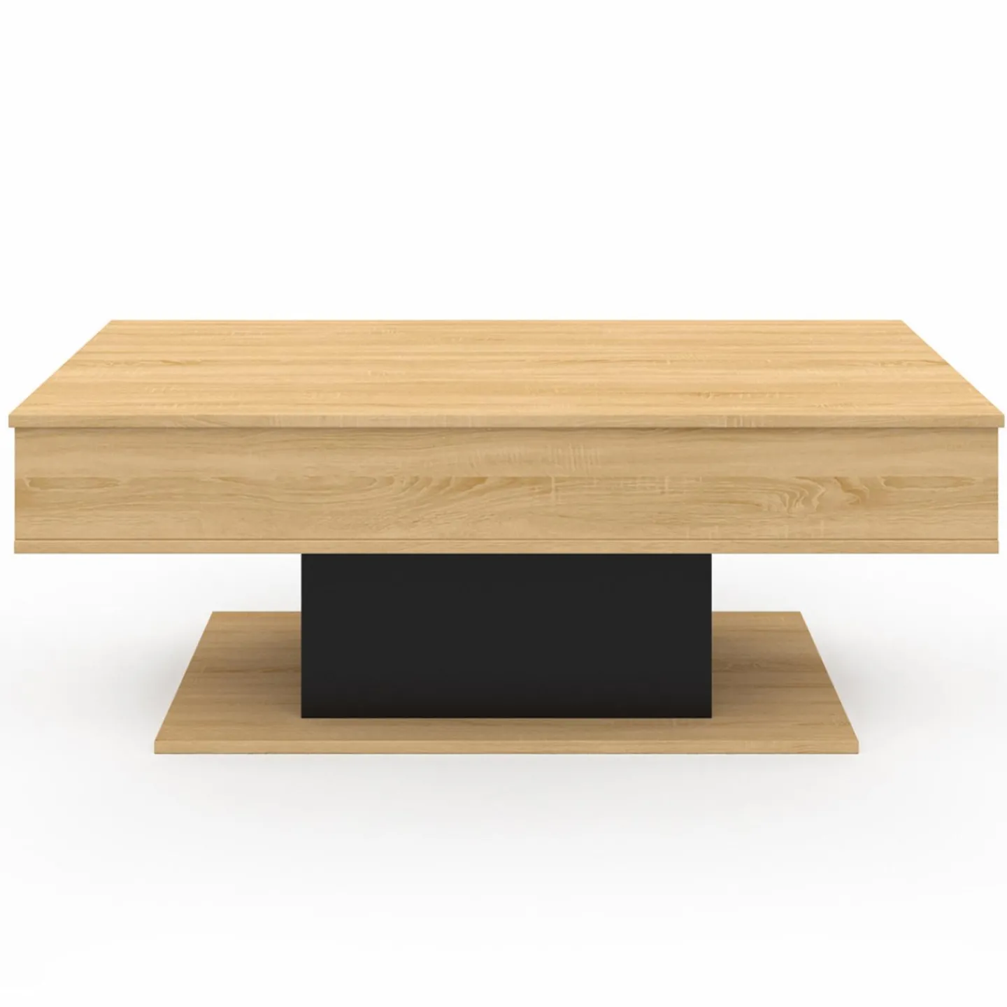 Table de salon relevable bois et noir*IDMarket Best