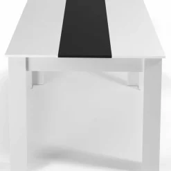 Table noire et blanche 6 personnes*IDMarket Online