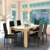 Table salle à manger moderne imitation hêtre et blanc*IDMarket Hot